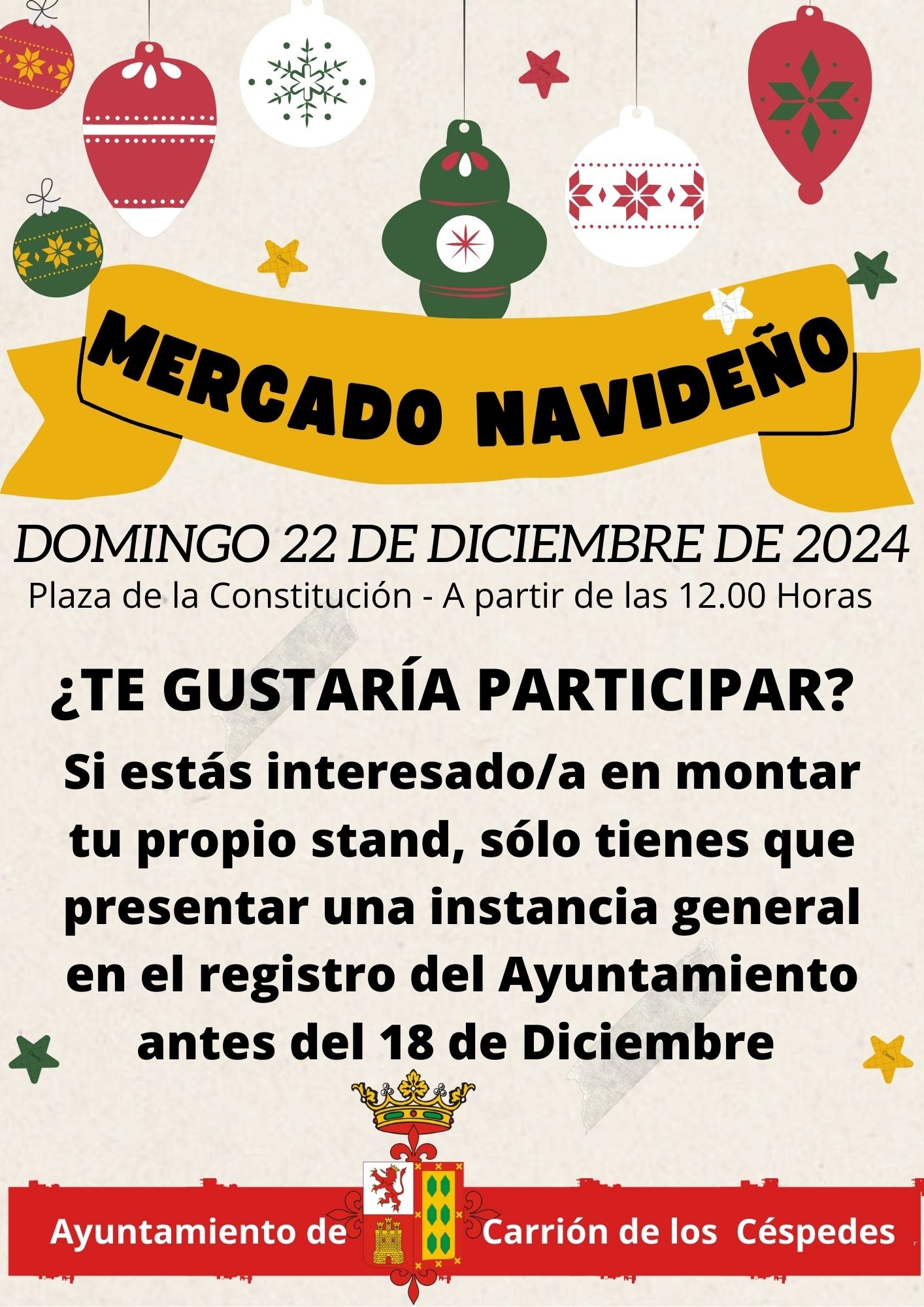 Solicitud puesto mercadillo navideño